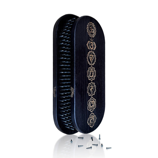 wooden black sadhu board with nails