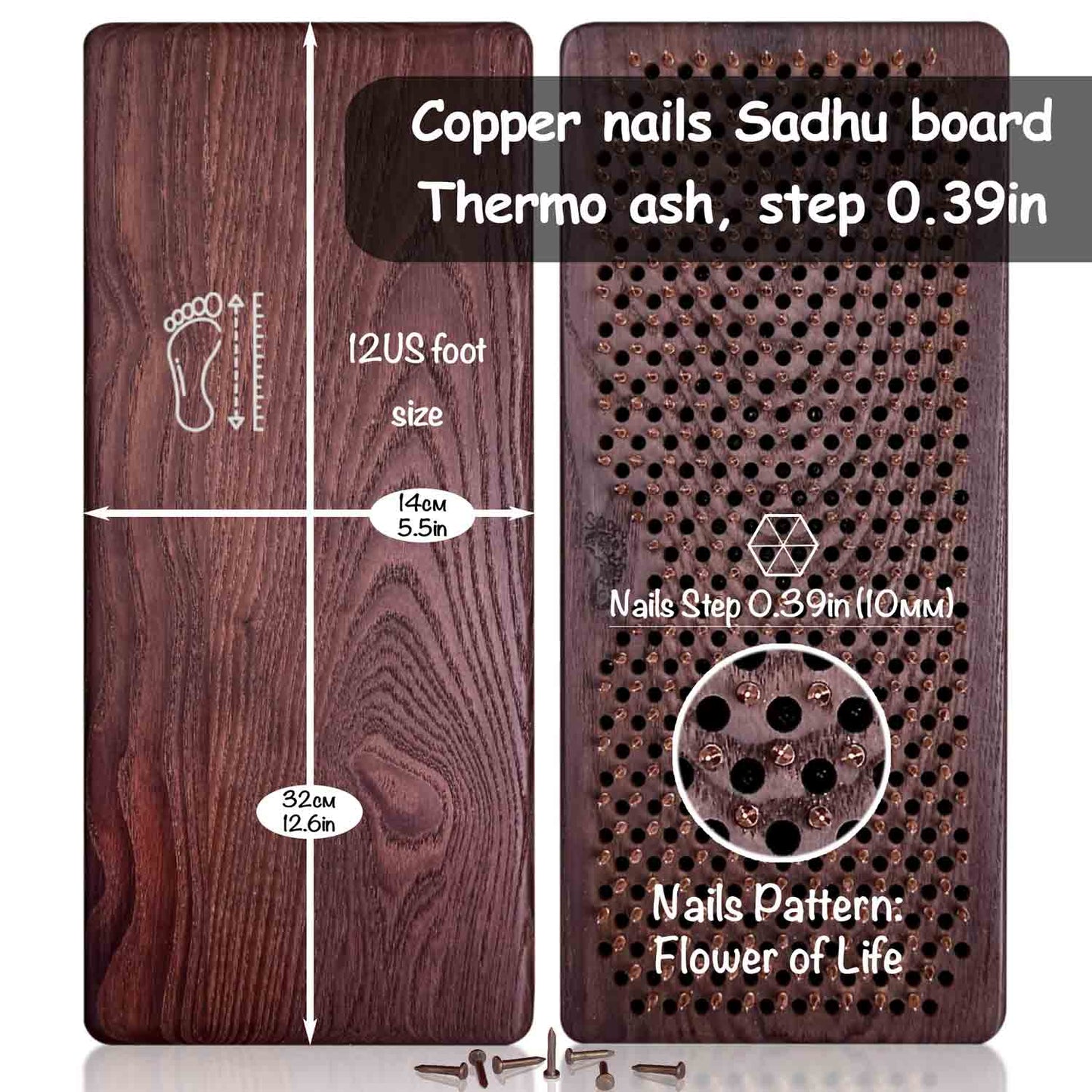 dimensions of Sadhu board with copper nails