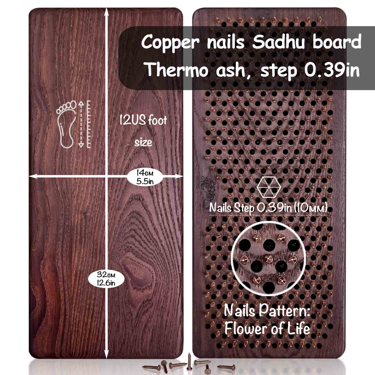 dimensions of Sadhu board with copper nails