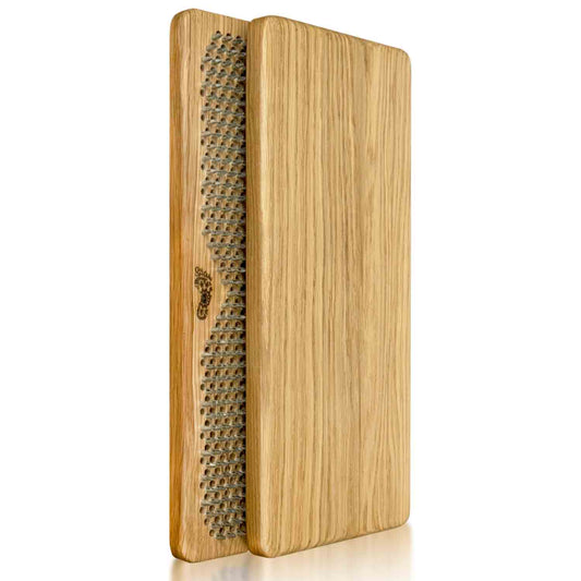 sadhu board for beginners with nails step 8mm (0.31 inches) from solid oak
