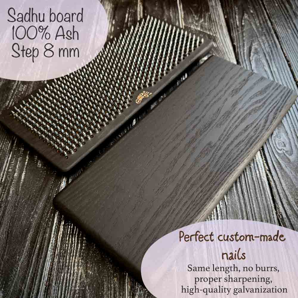 sadhu board 8 mm for beginners from ash wood in black color