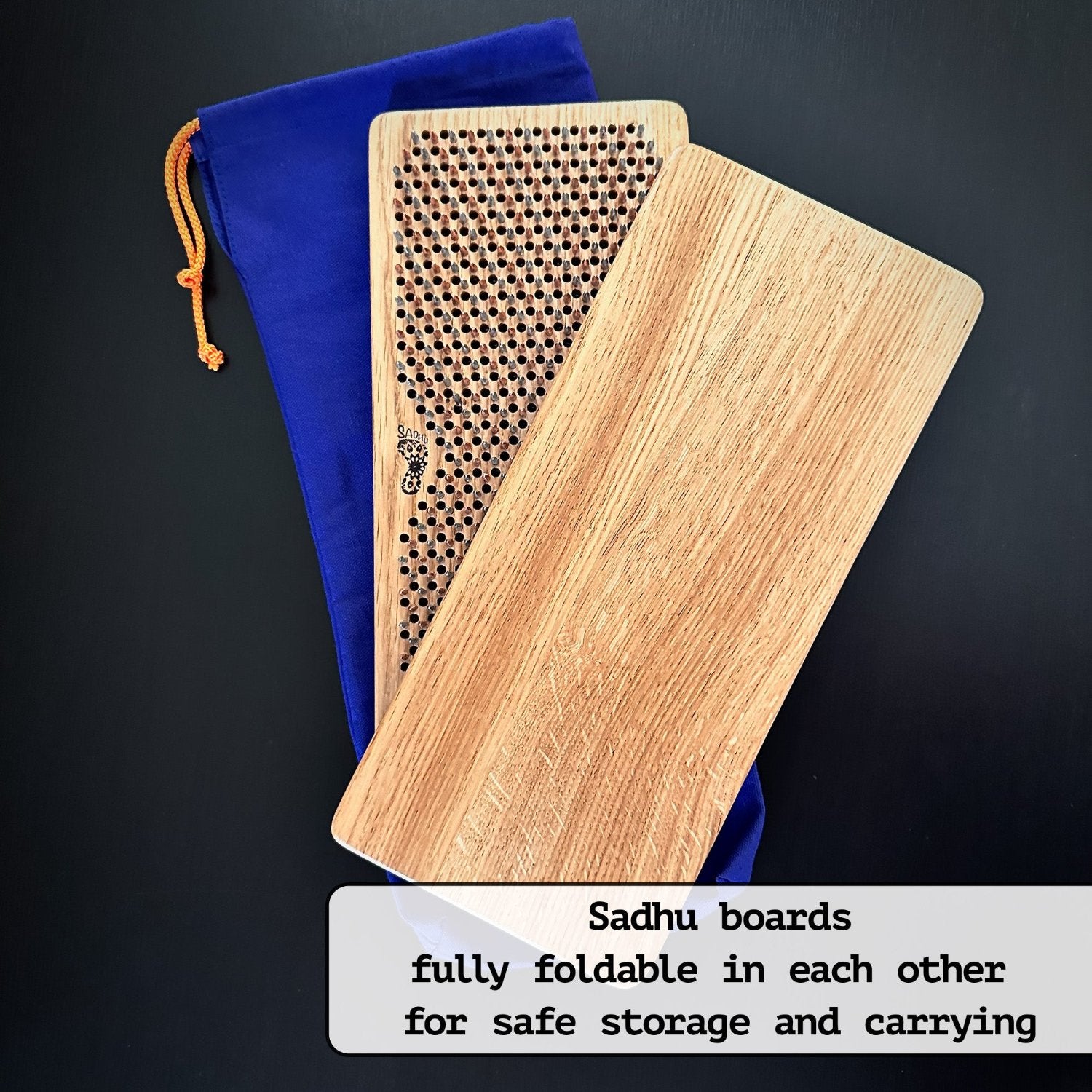 sadhu board for beginners with copper nails step 8 mm, with storage case