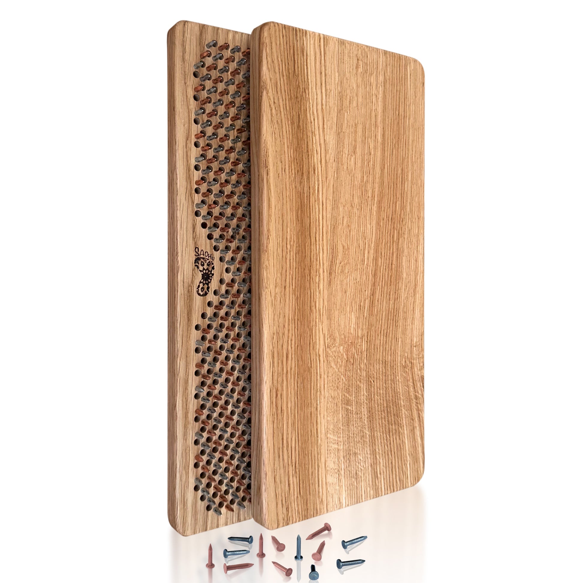 sadhu board 8 mm for beginners from natural oak with copper nails mixed with galvanized ones