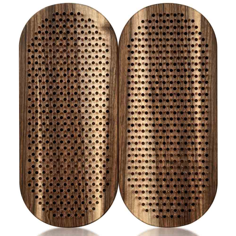 walnut sadhu boards with copper nails for beginners. Step 0.39 inches (10 mm)