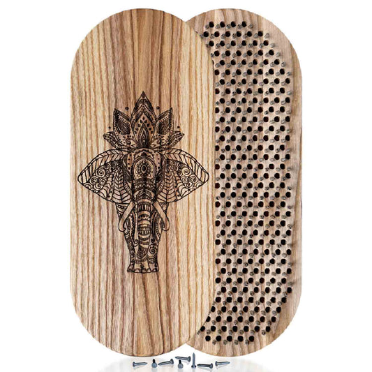 sadhu boards with nails and elephant engraving