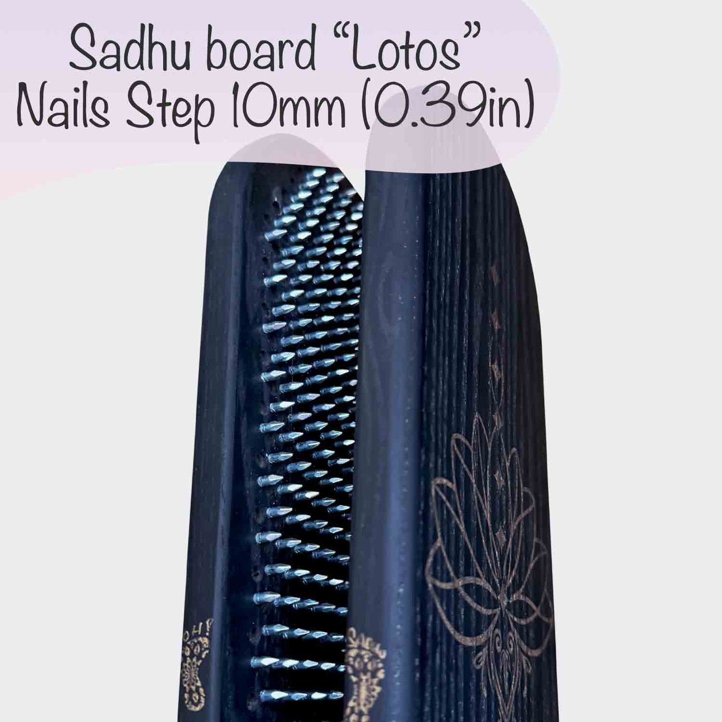 black sadhu nail board with step 10mm