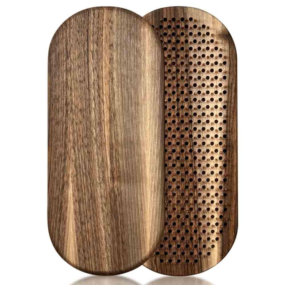 Sadhu board with copper nails from walnut in brown color
