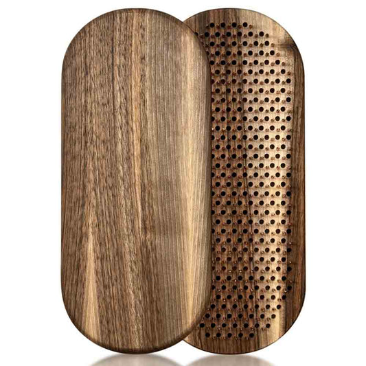 Sadhu board with copper nails from walnut in brown color