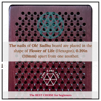 nails step on sadhu board 10mm in shape flower of life