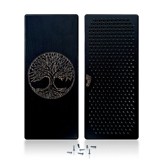 Black wood sadhu board nails with tree of life engraving