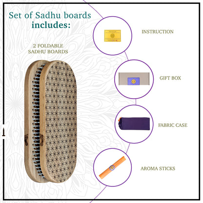 set of sadhu board flower of life with case, box