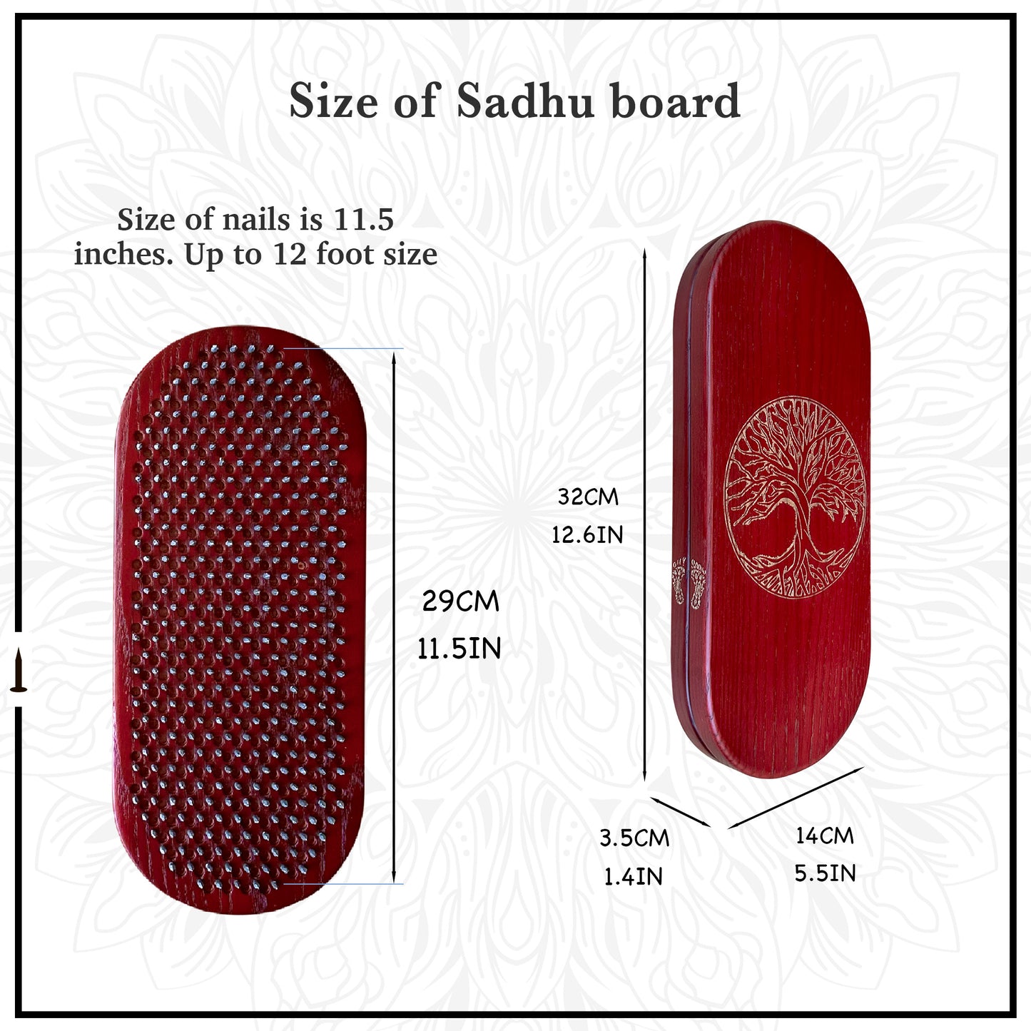 sizes of sadhu board