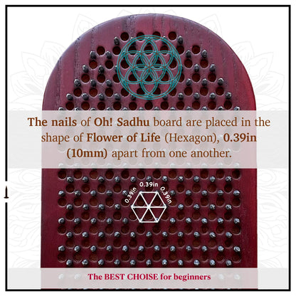 Sadhu board nails in shape flower of life