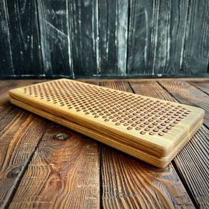 folded sadhu board with copper nails made from solid ash wood