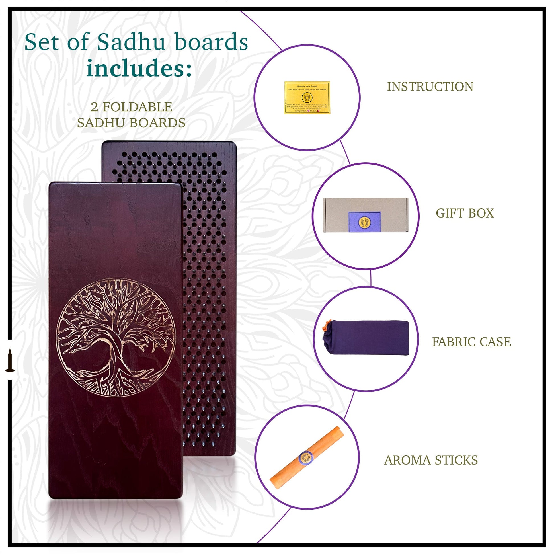 set of sadhu board nail for yoga