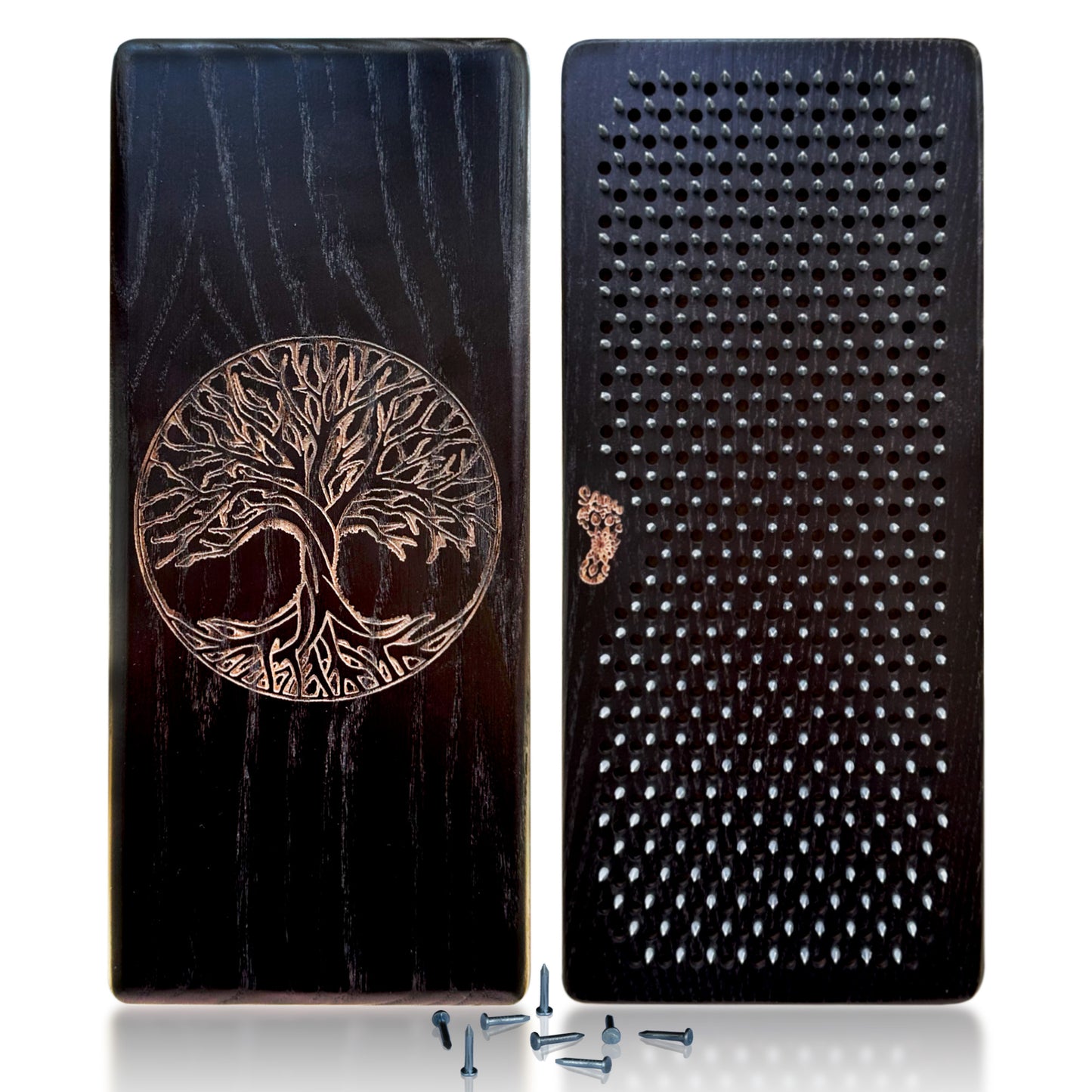 Sadhu Board with Tree of Life engraving and nails