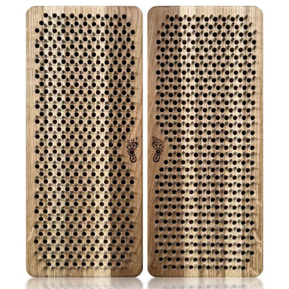 Two Sadhu boards from oak with nails for feet, step 10 mm in pattern Flower of Life.