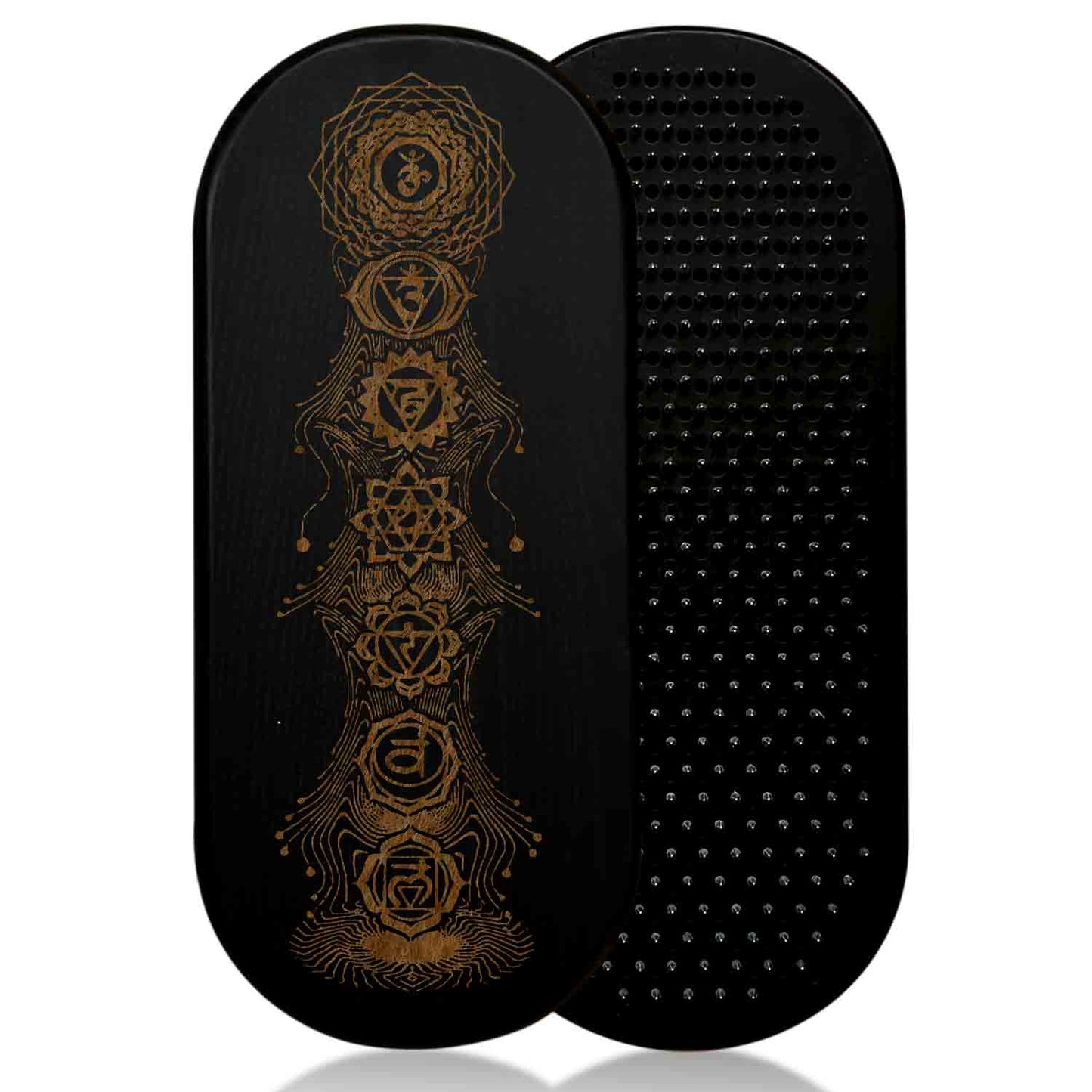 black sadhu board nails with chakras flow design