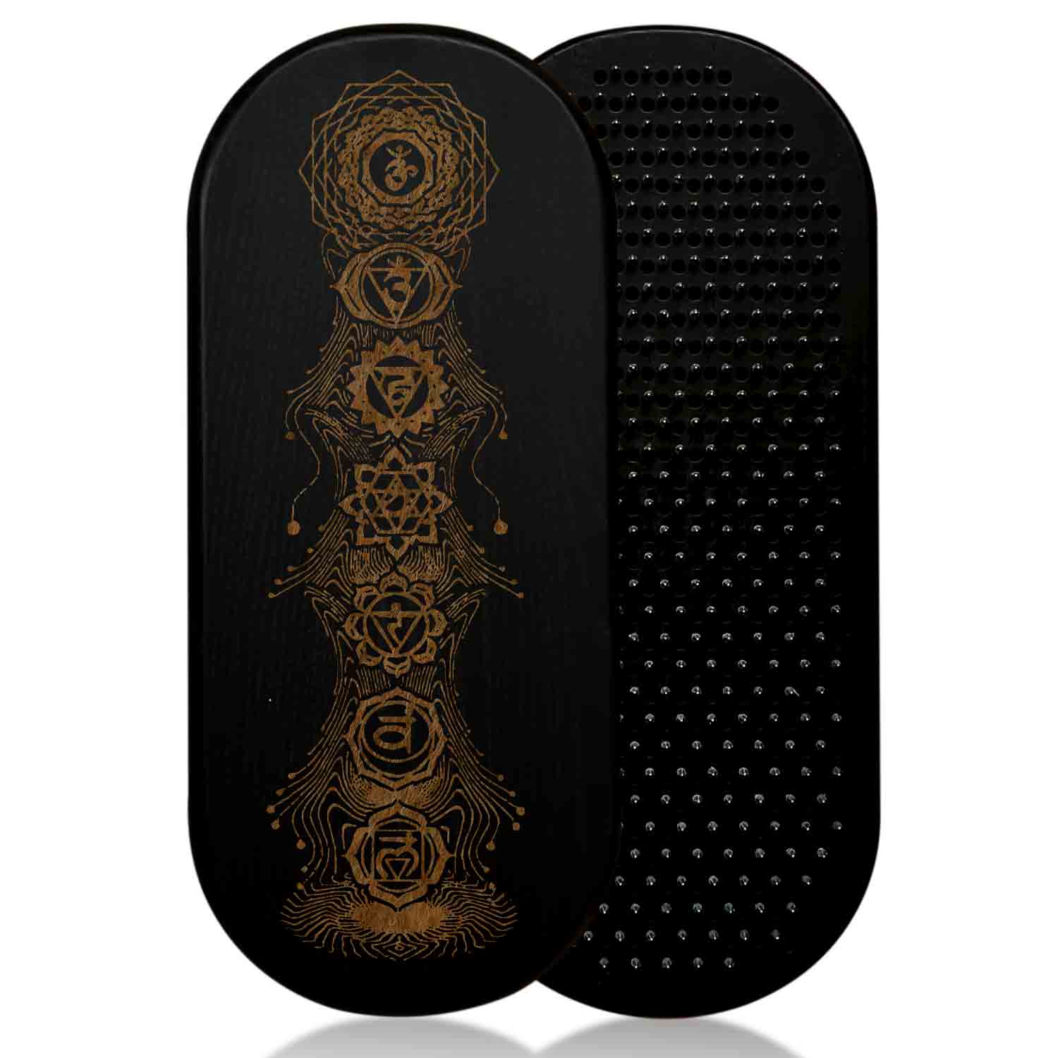 black sadhu board nails with chakras flow design