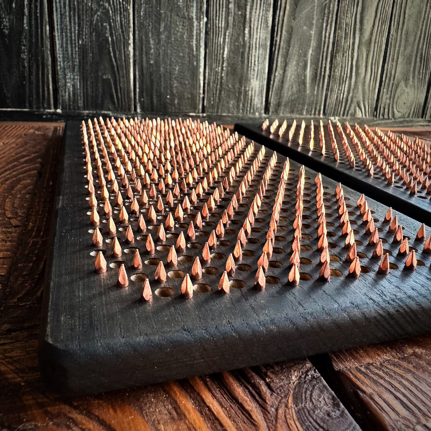 Sadhu board Copper nails, 100% Ash wood, step 10mm, Askeza Copper Black