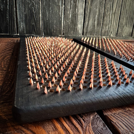 Sadhu board with copper nails from ash in black color