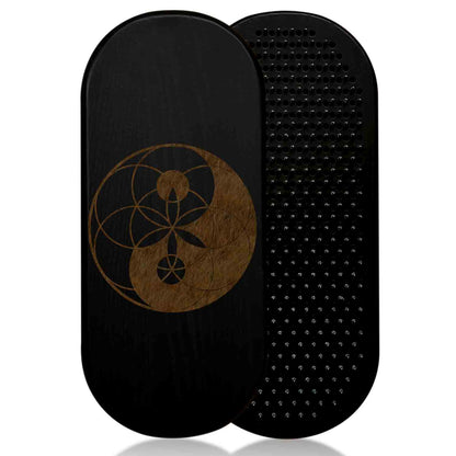 sadhu board for beginners with yin yang and flower of life design
