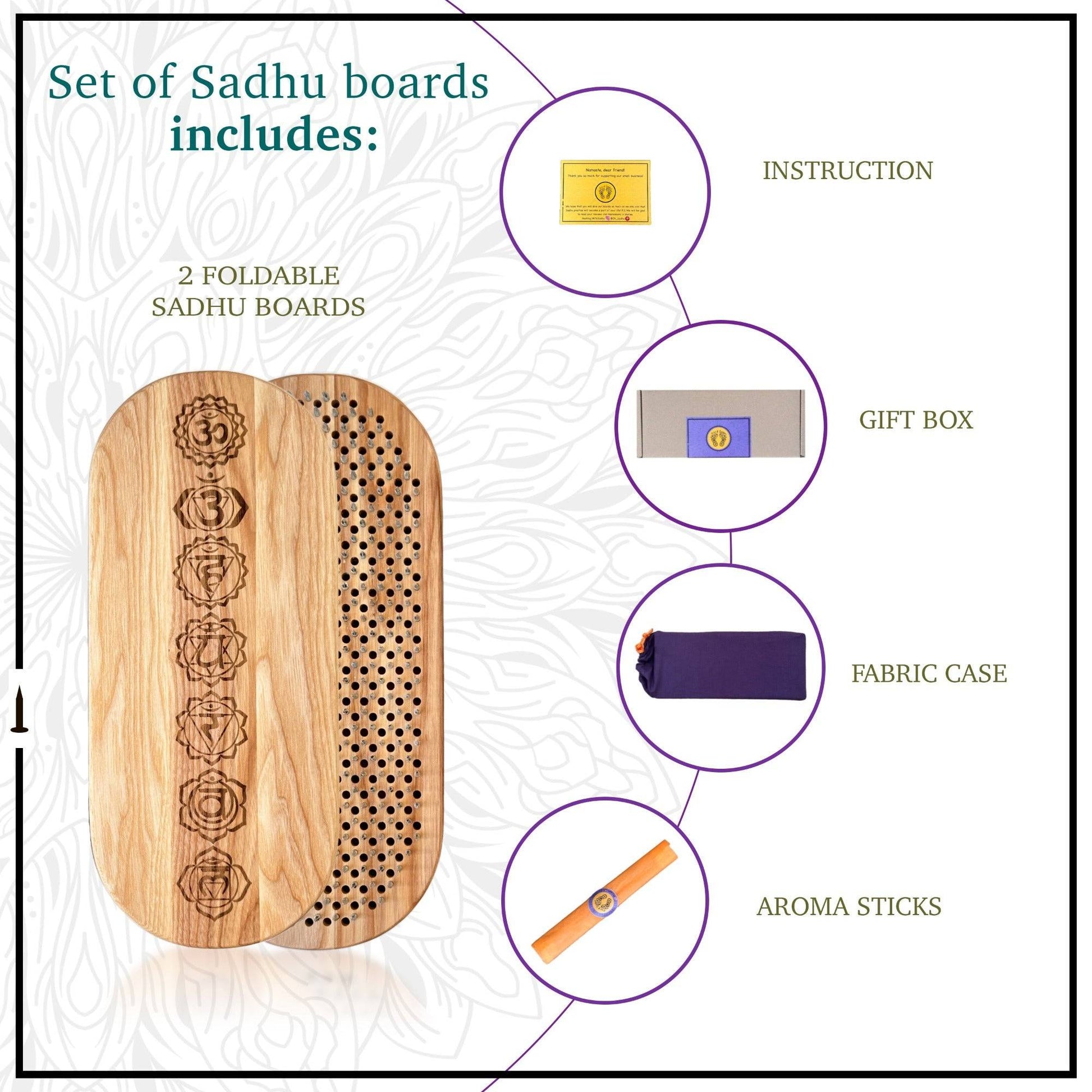 Sadhu board set include gift box, storage case, instruction, aroma sticks
